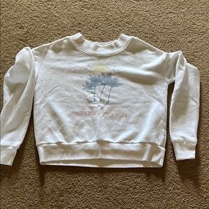 White Graphic Women's Sweater